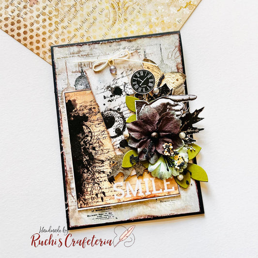 🖤 Handmade Mixed Media Card