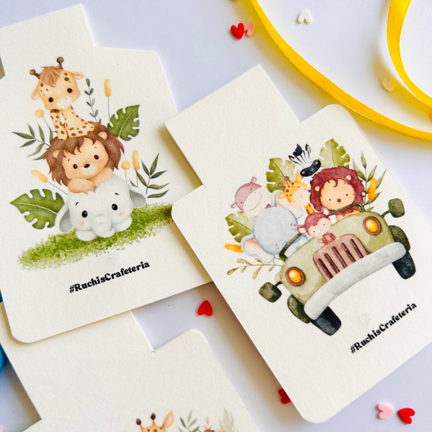 🐾 “Safari Buddies” – Set of 4 Magnetic Bookmarks