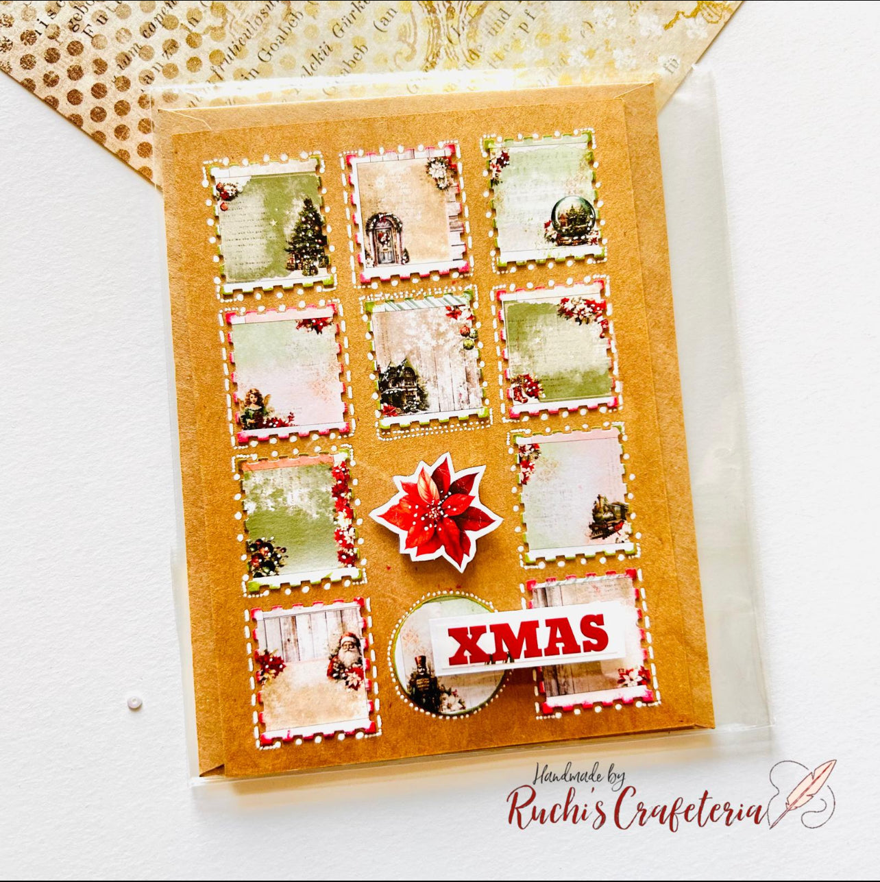 🎄 Handmade Christmas Card – “XMAS”