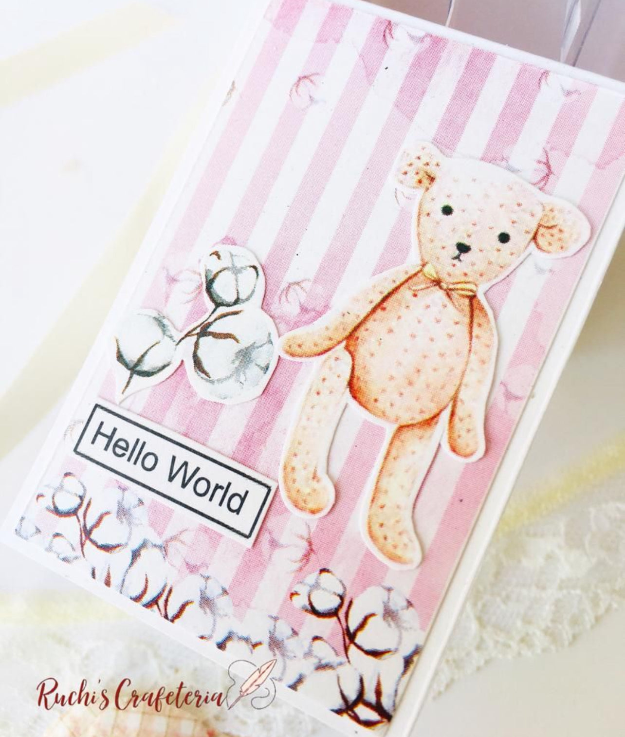 🎀 Pop‑Up Box Card for Baby Girl – “Little Angel”