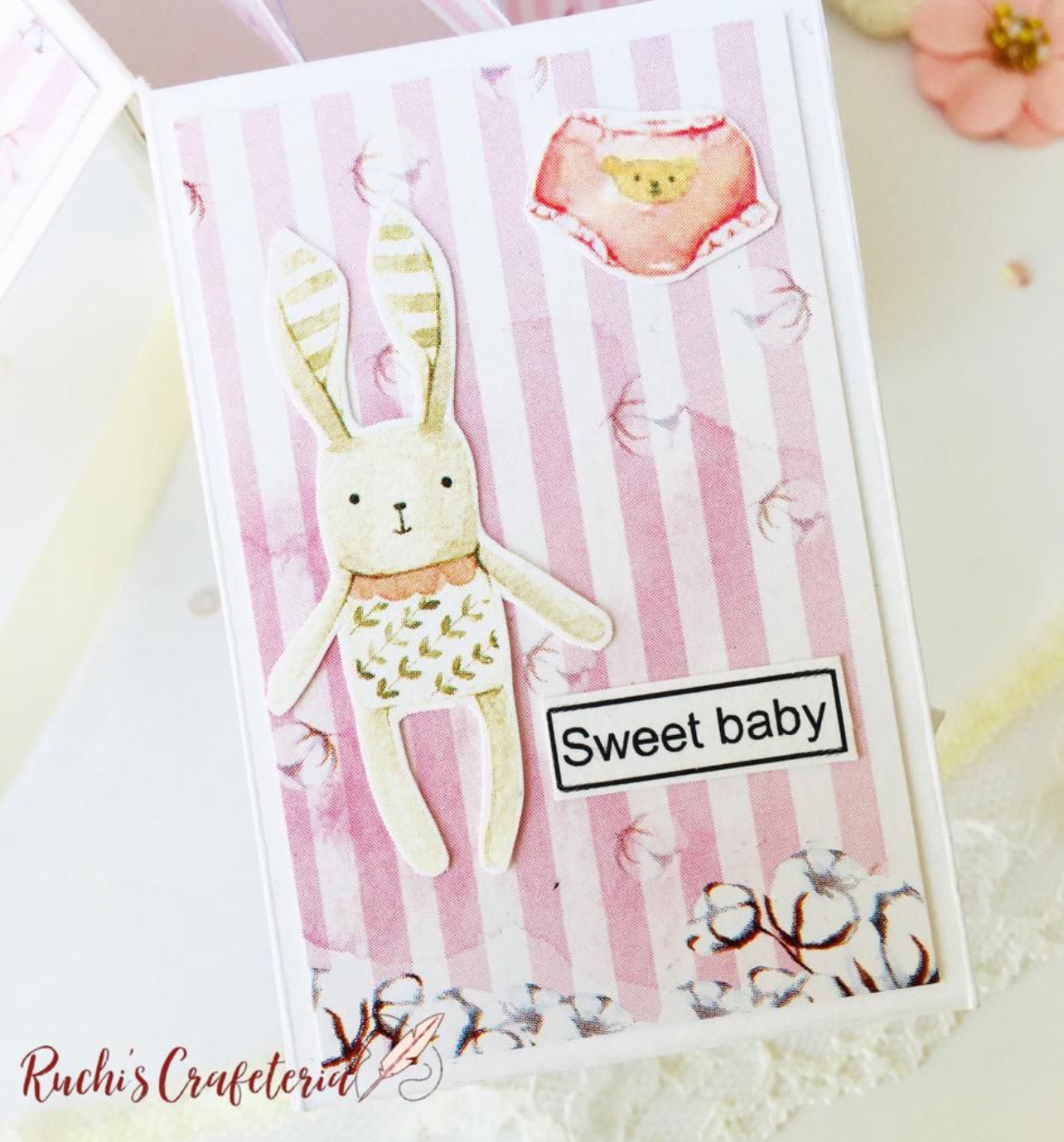 🎀 Pop‑Up Box Card for Baby Girl – “Little Angel”