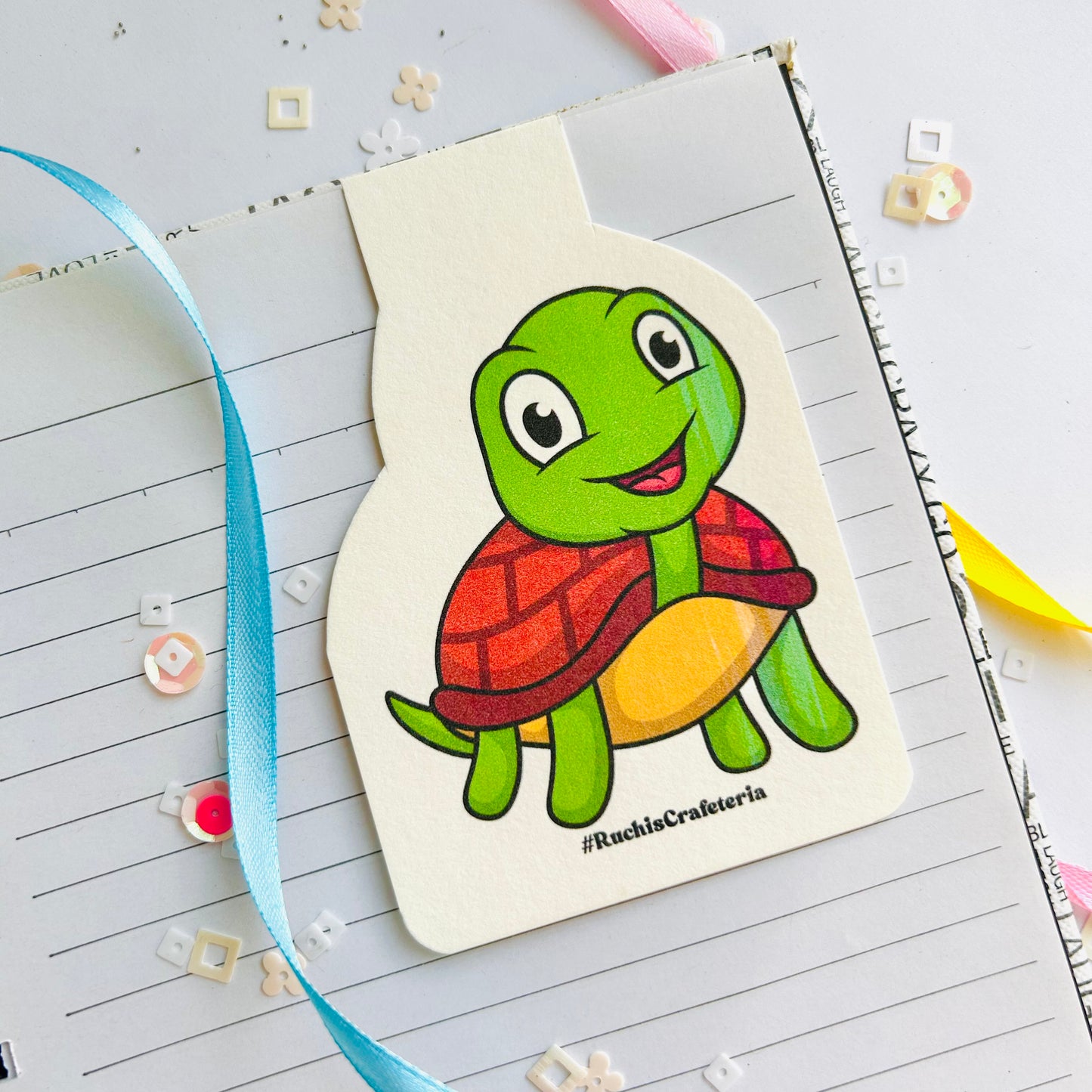 🐢 Magnetic Bookmark – TuttiFrutti the Tortoise