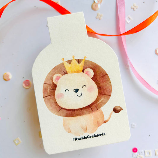 🦁 Magnetic Bookmark – Milo the Regal Lion