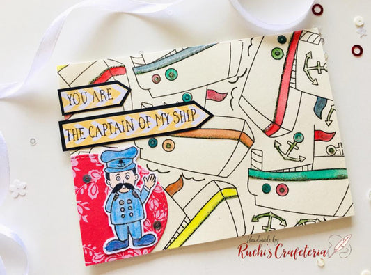 ⚓ Greeting Card – “You Are the Captain of My Ship”