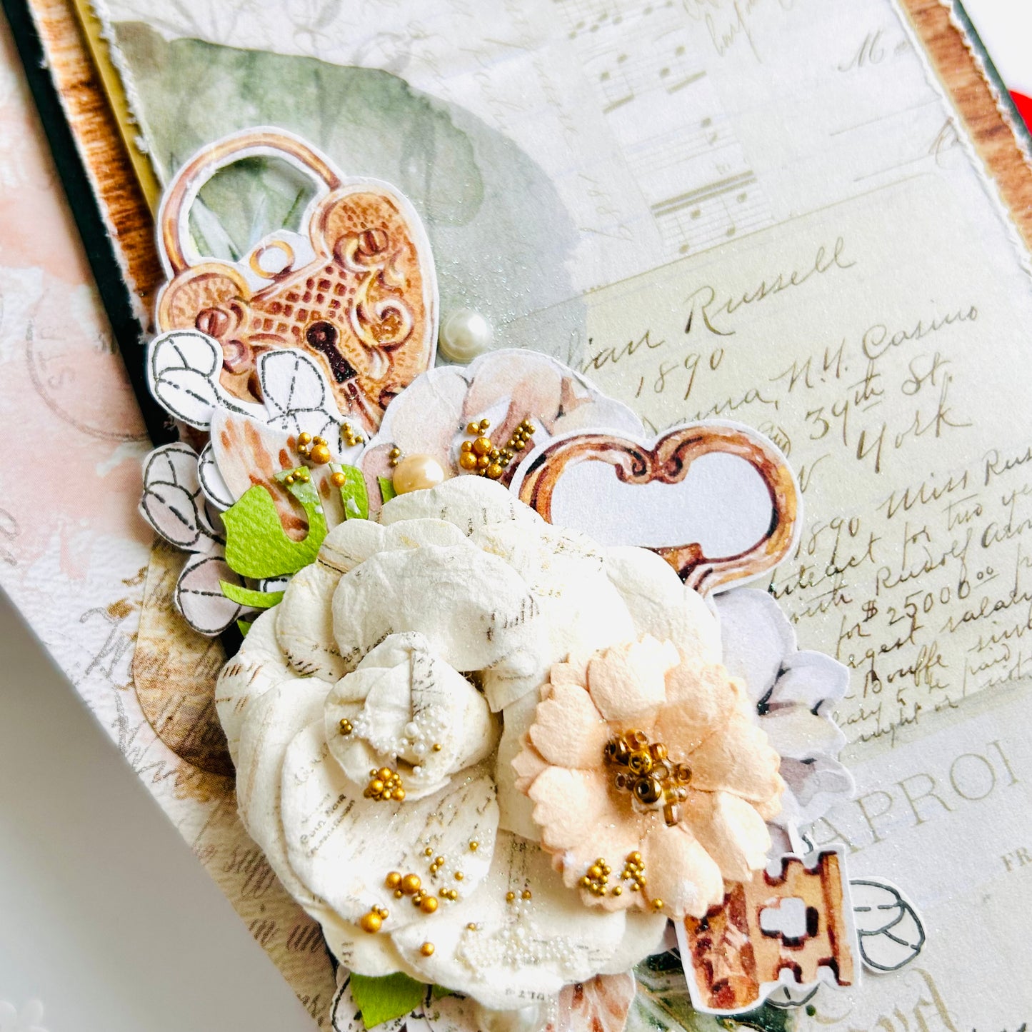 💐 Anniversary Card – Shabby Chic Floral Design