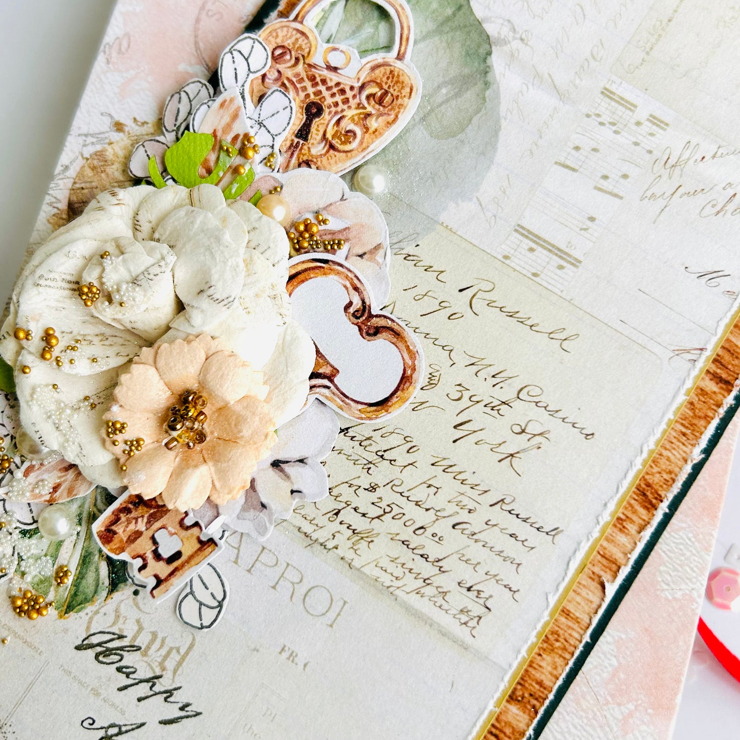 💐 Anniversary Card – Shabby Chic Floral Design