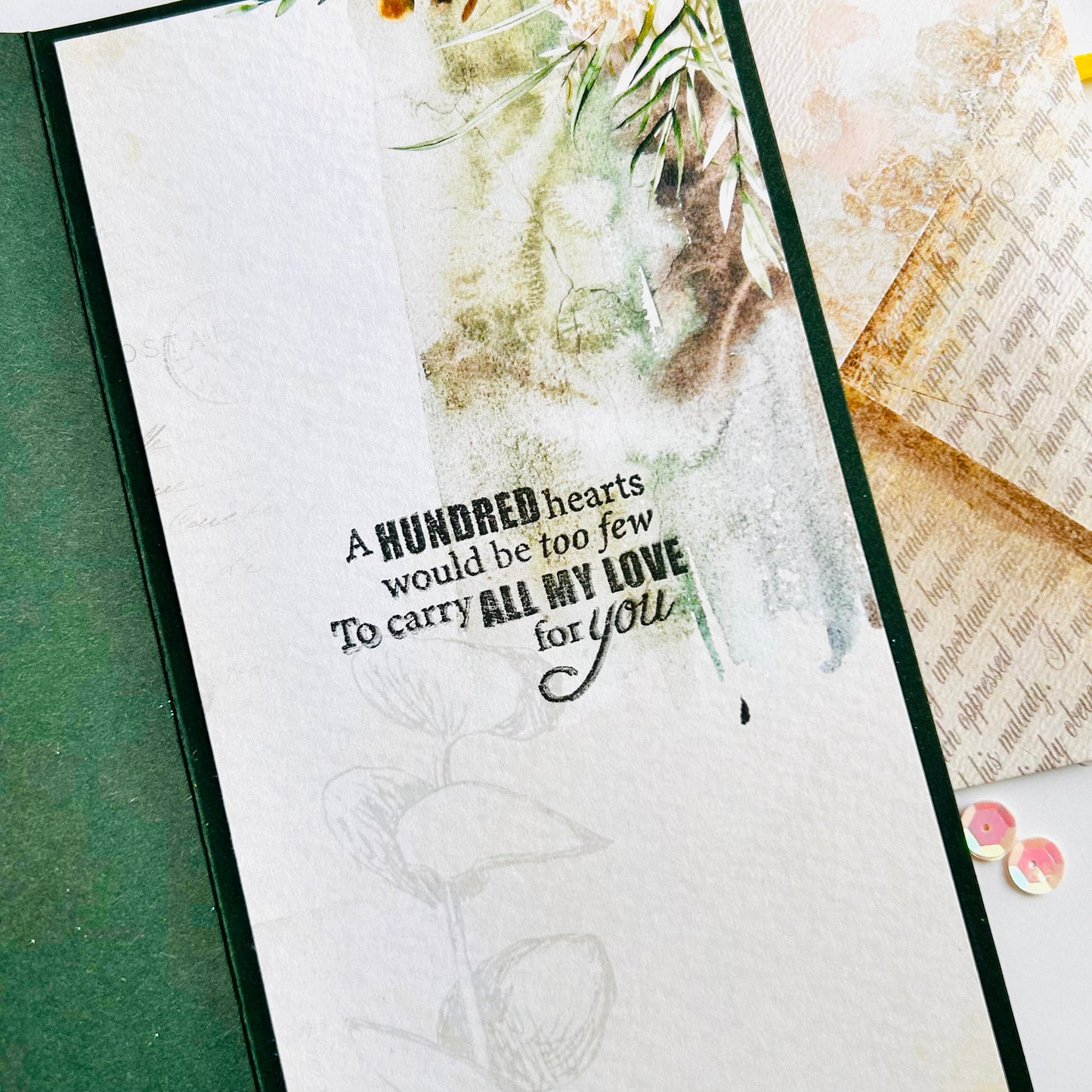 💐 Anniversary Card – Shabby Chic Floral Design