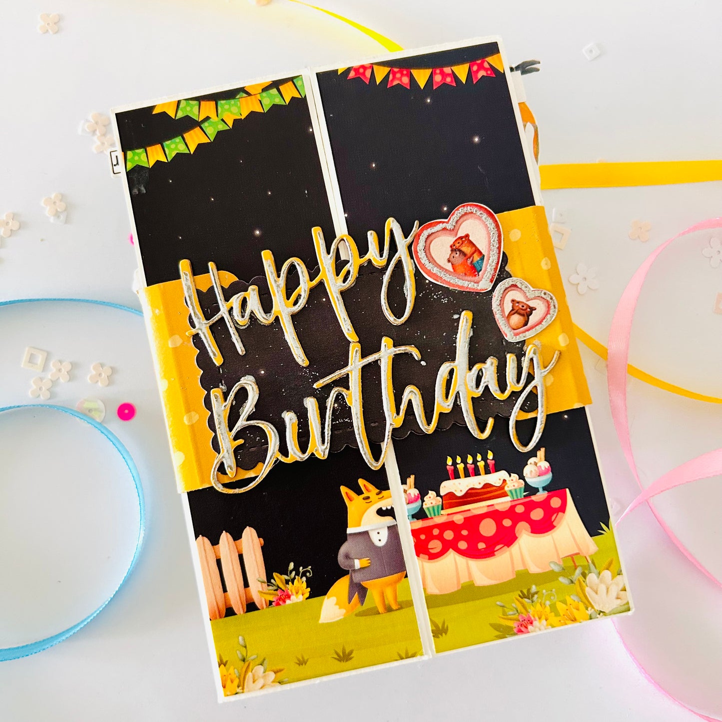 🎉 Pop‑Up Box Birthday Card with Cute Critters