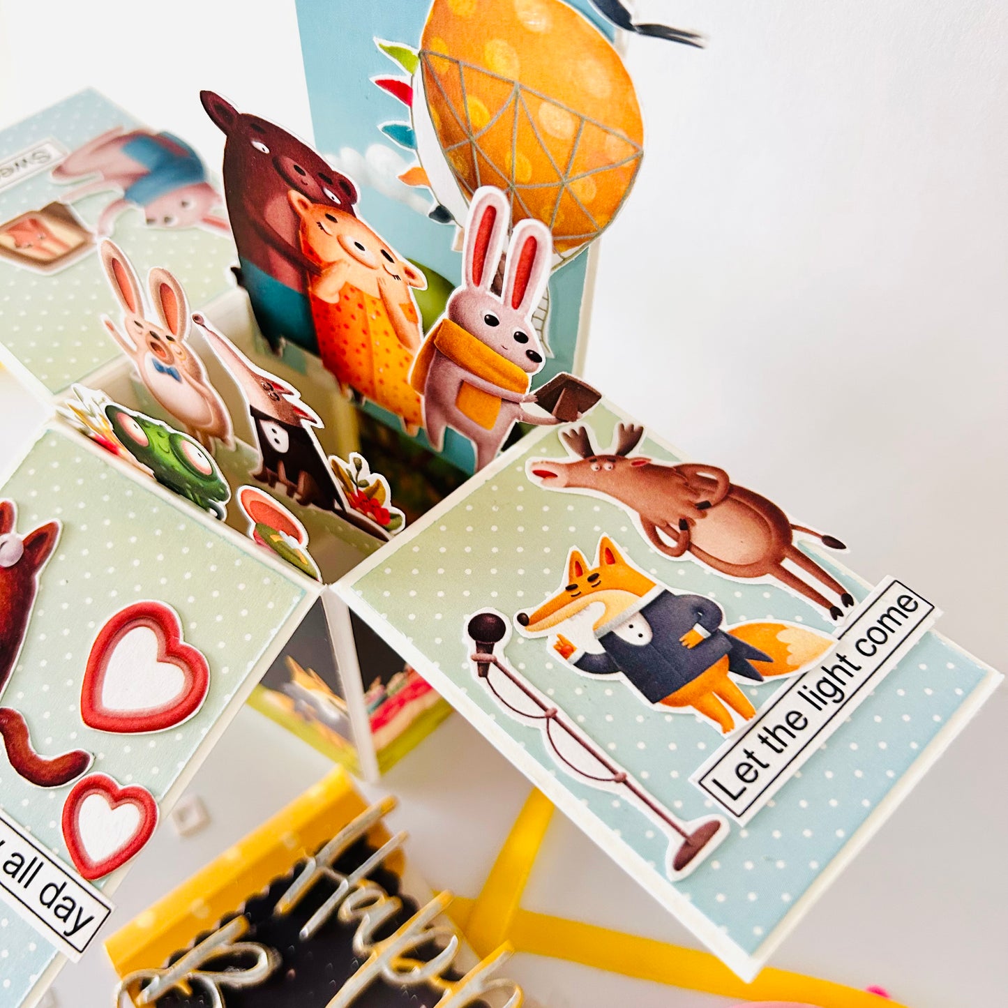 🎉 Pop‑Up Box Birthday Card with Cute Critters