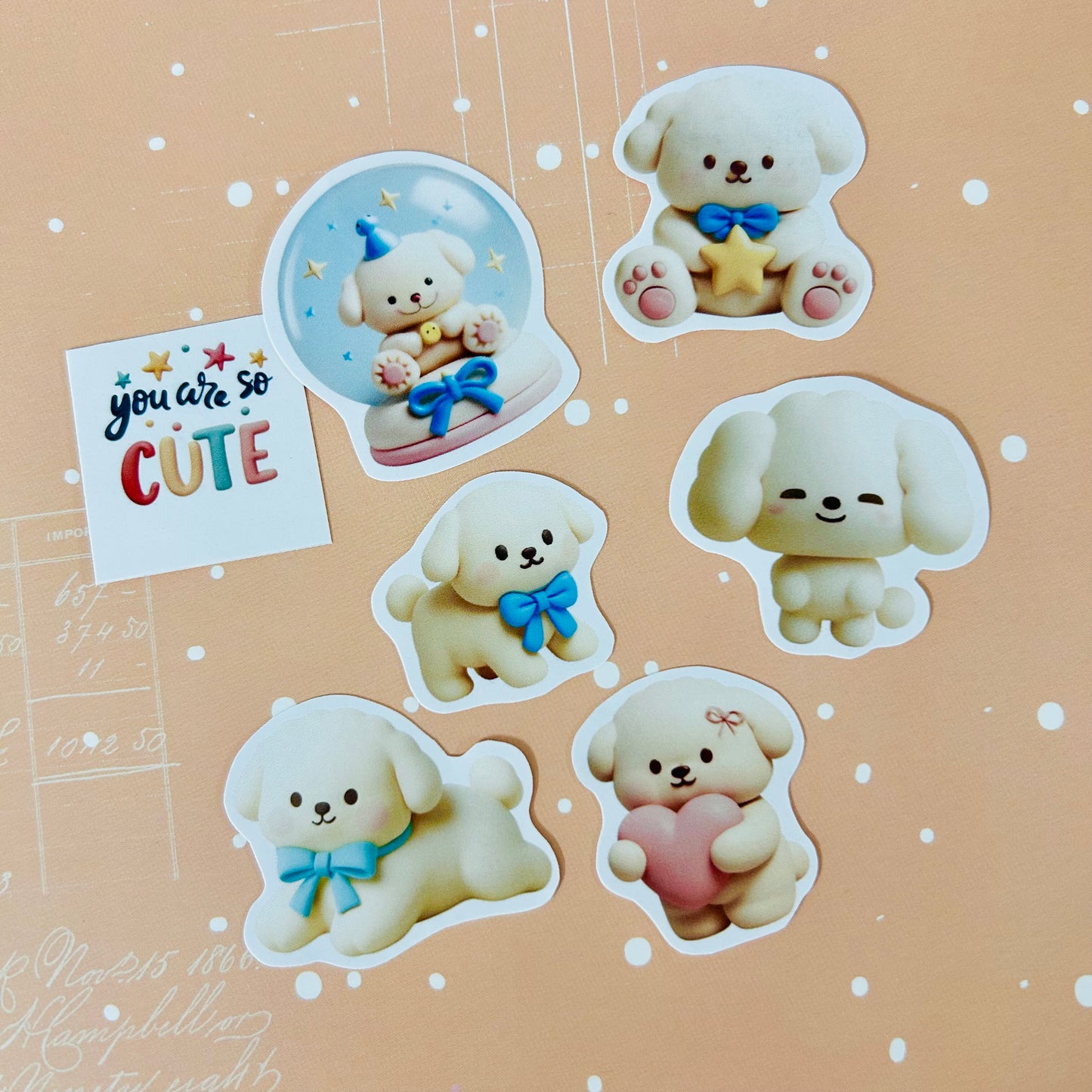 🐶 Cute Doggies StiKars (Set of 7)