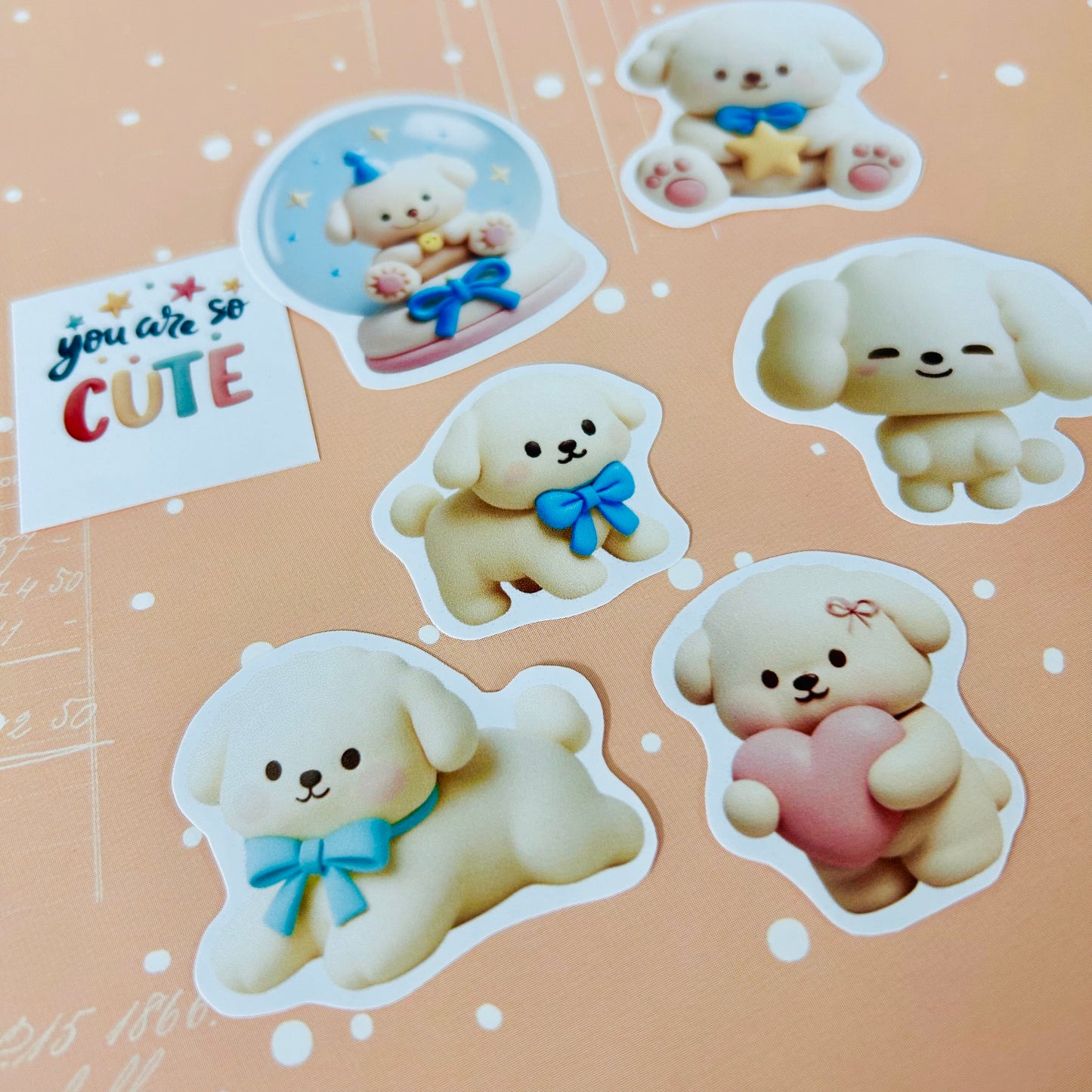 🐶 Cute Doggies StiKars (Set of 7)