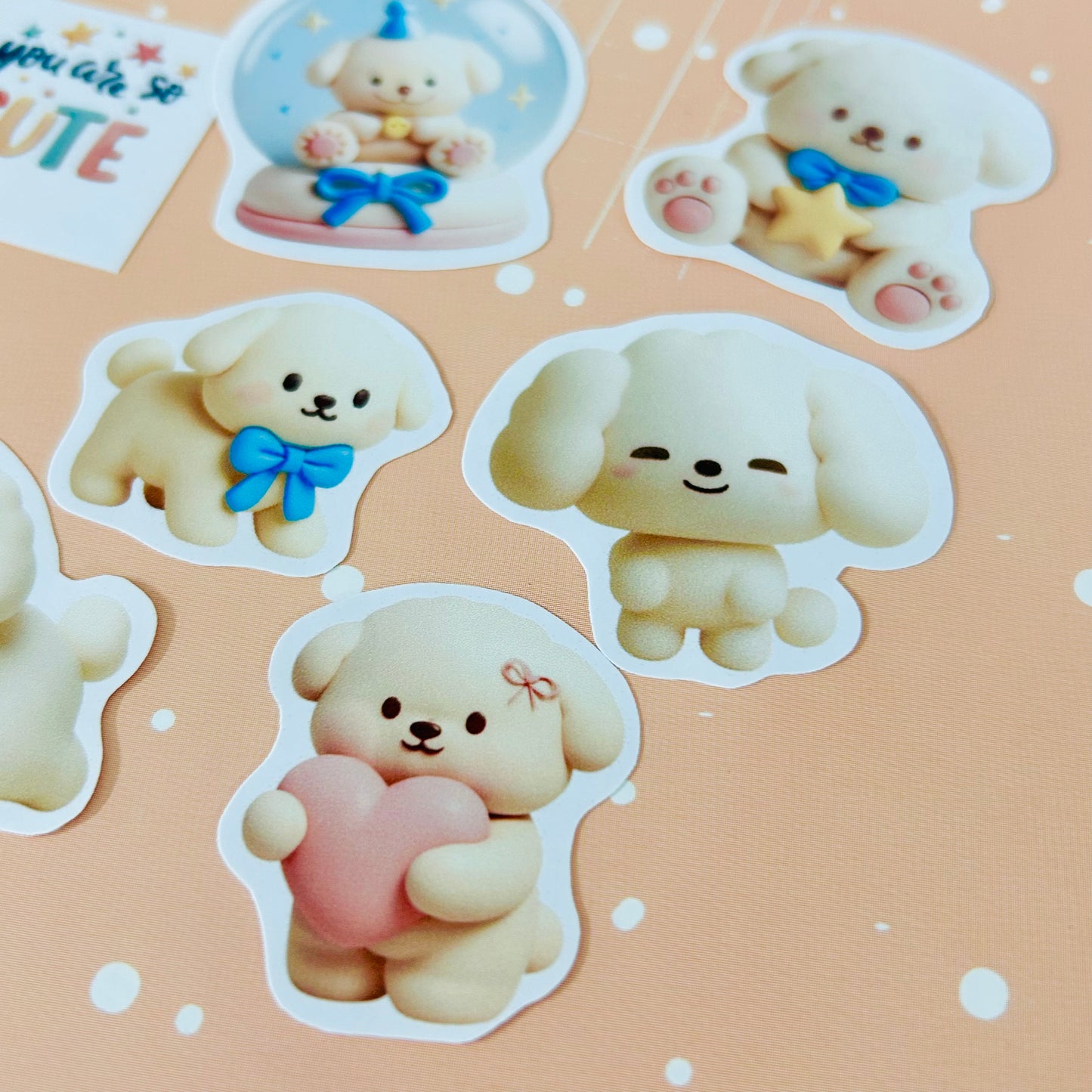 🐶 Cute Doggies StiKars (Set of 7)