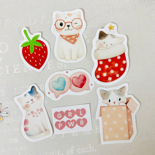 😻 Cozy Cats StiKars (Set of 7)
