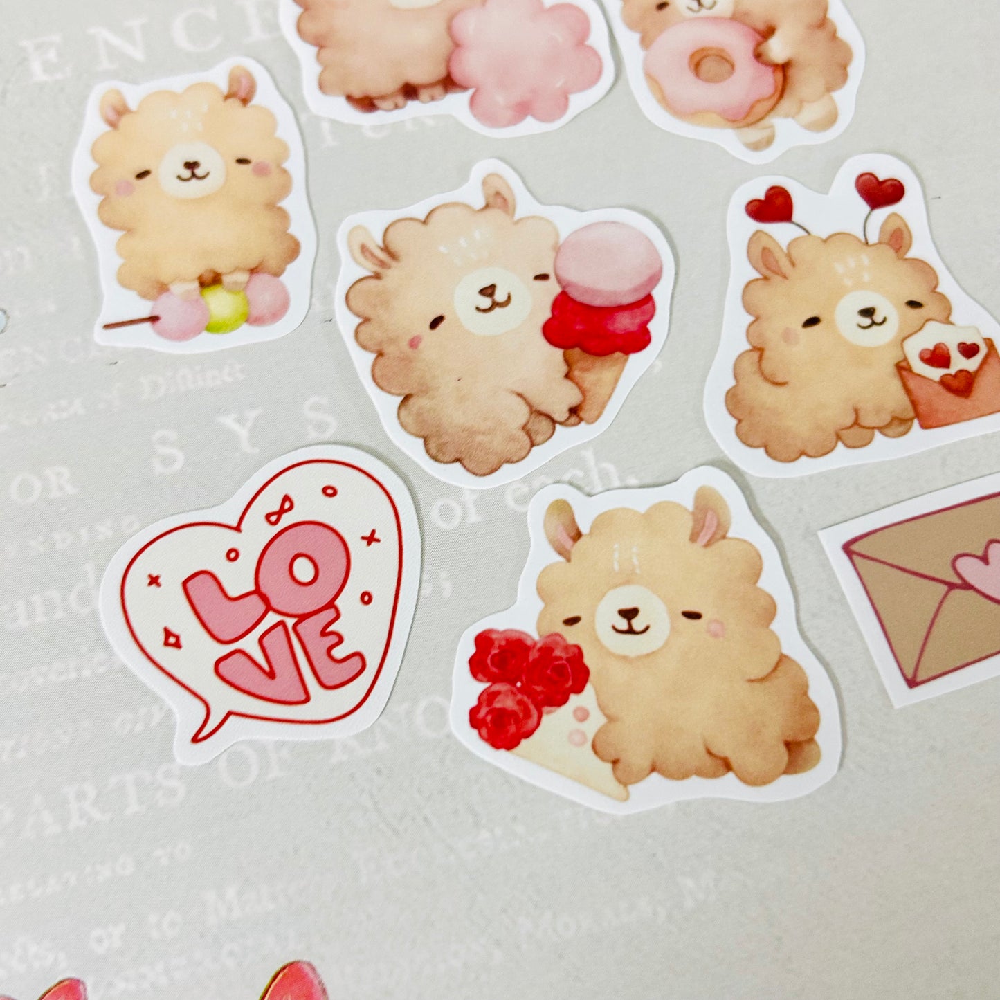 🦙 Love Llama StiKars (Set of 8)