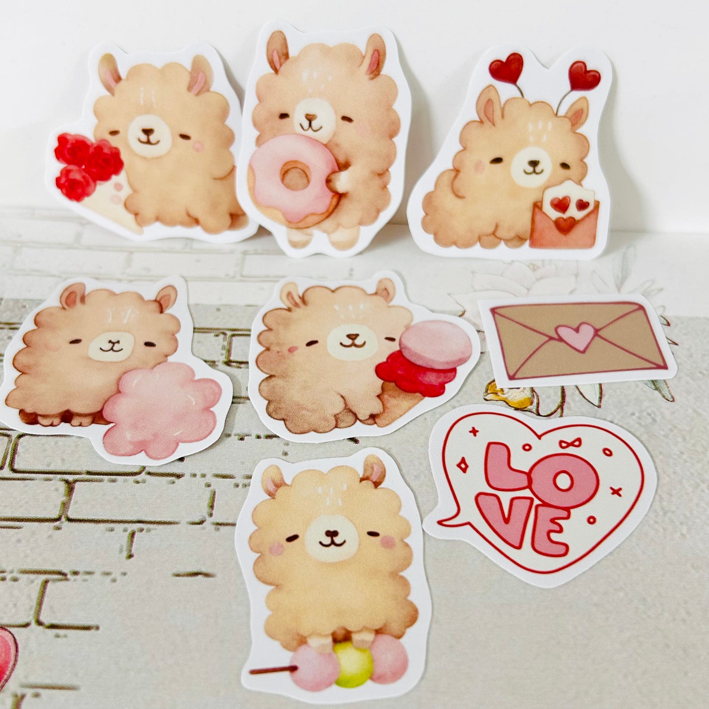 🦙 Love Llama StiKars (Set of 8)