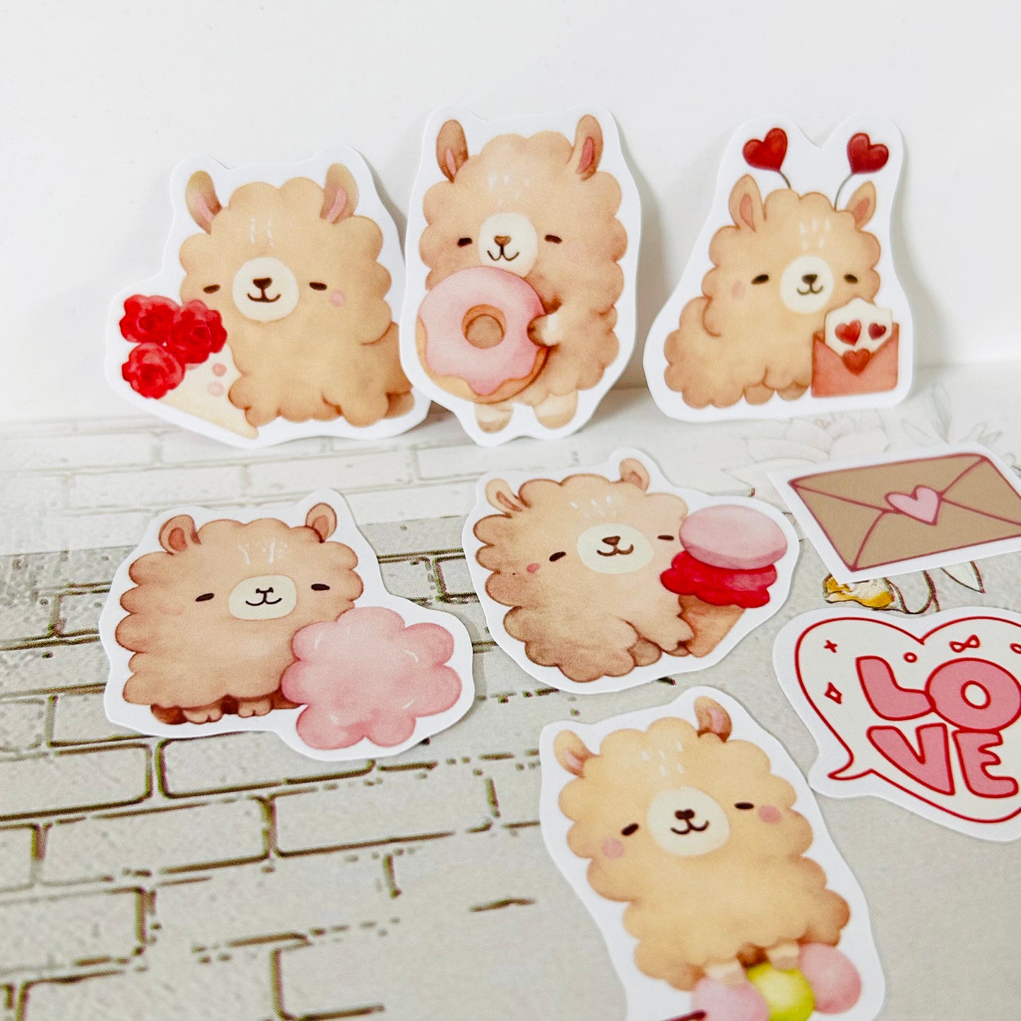 🦙 Love Llama StiKars (Set of 8)