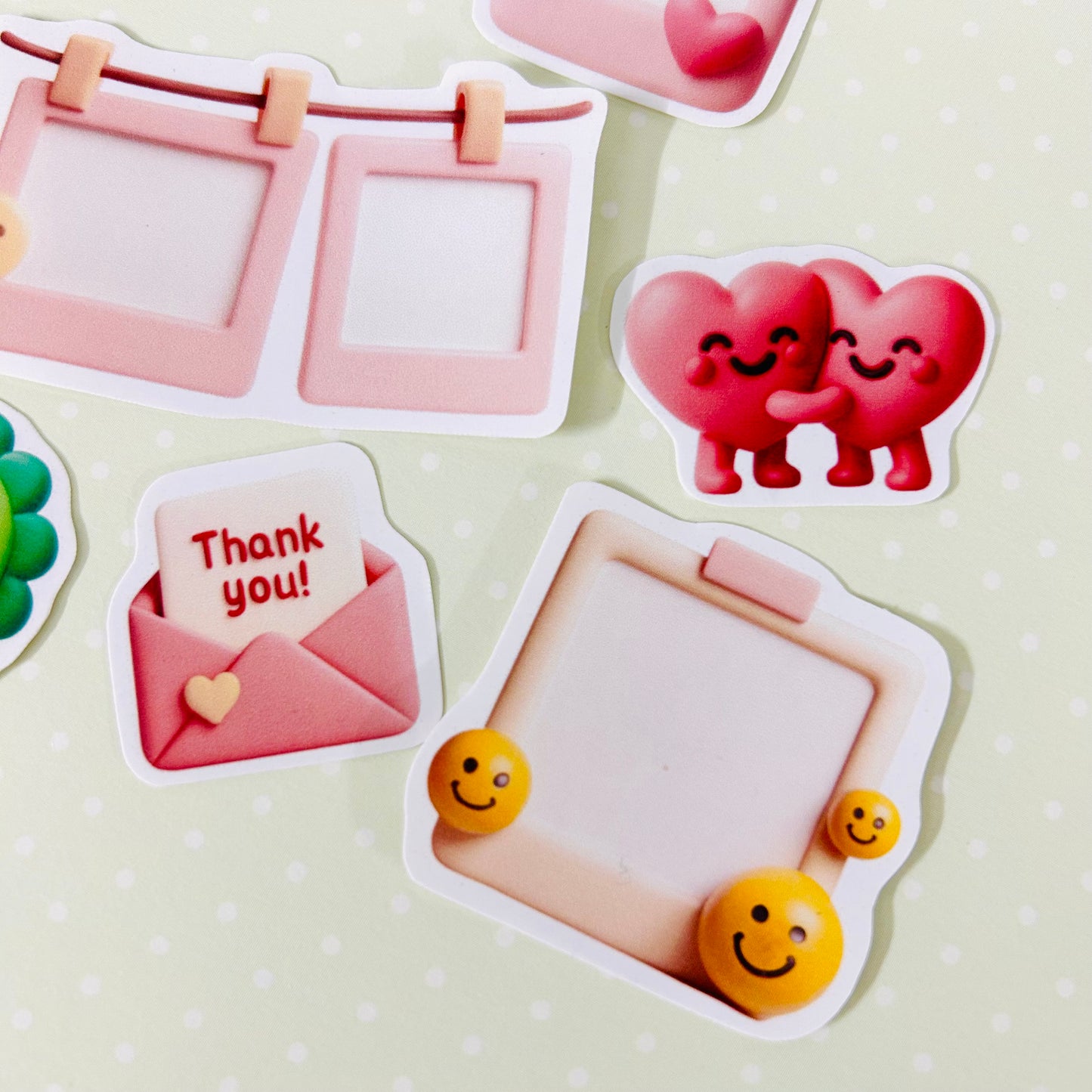 🎞️ 💕 Cute Polaroid Frames StiKars (Set of 7)