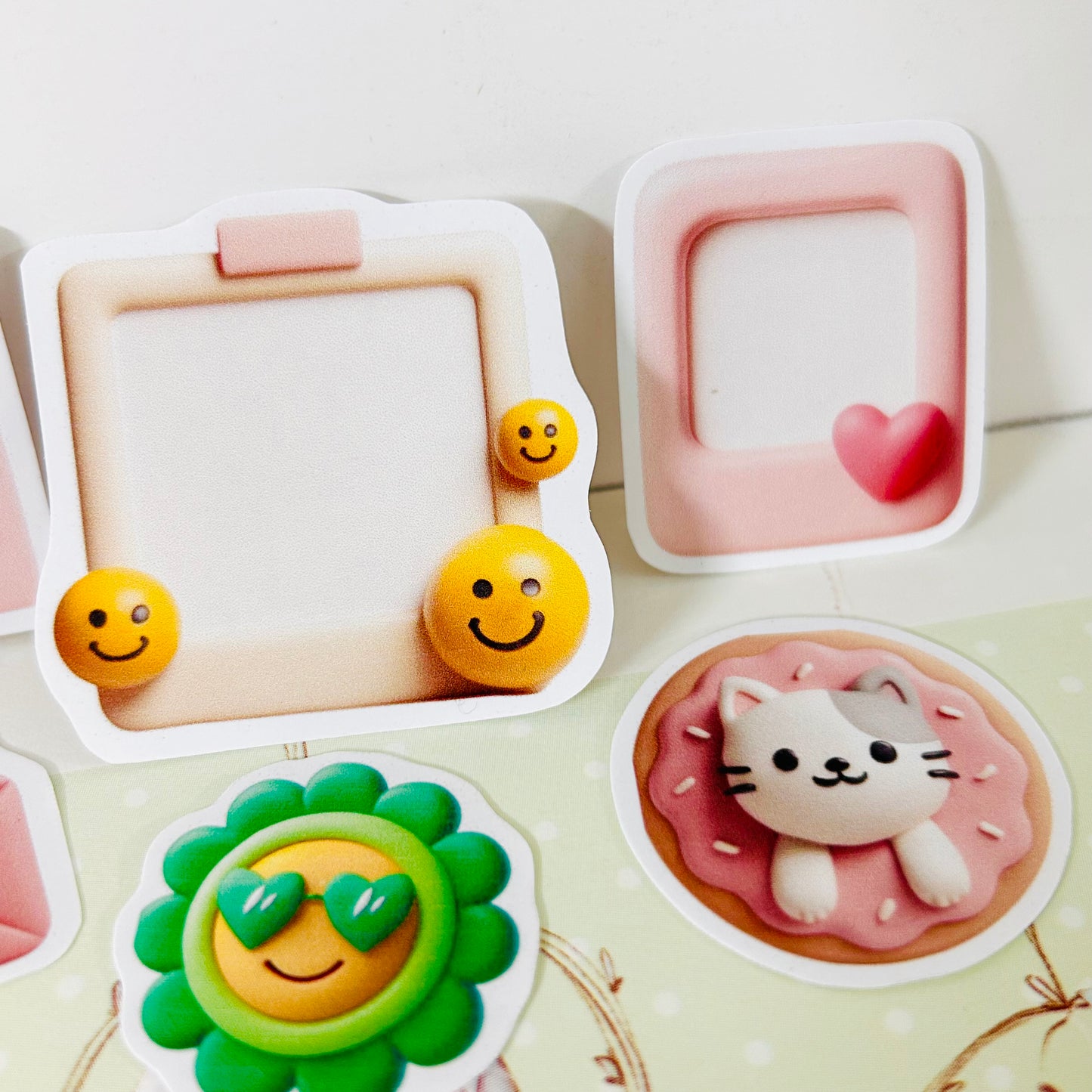 🎞️ 💕 Cute Polaroid Frames StiKars (Set of 7)