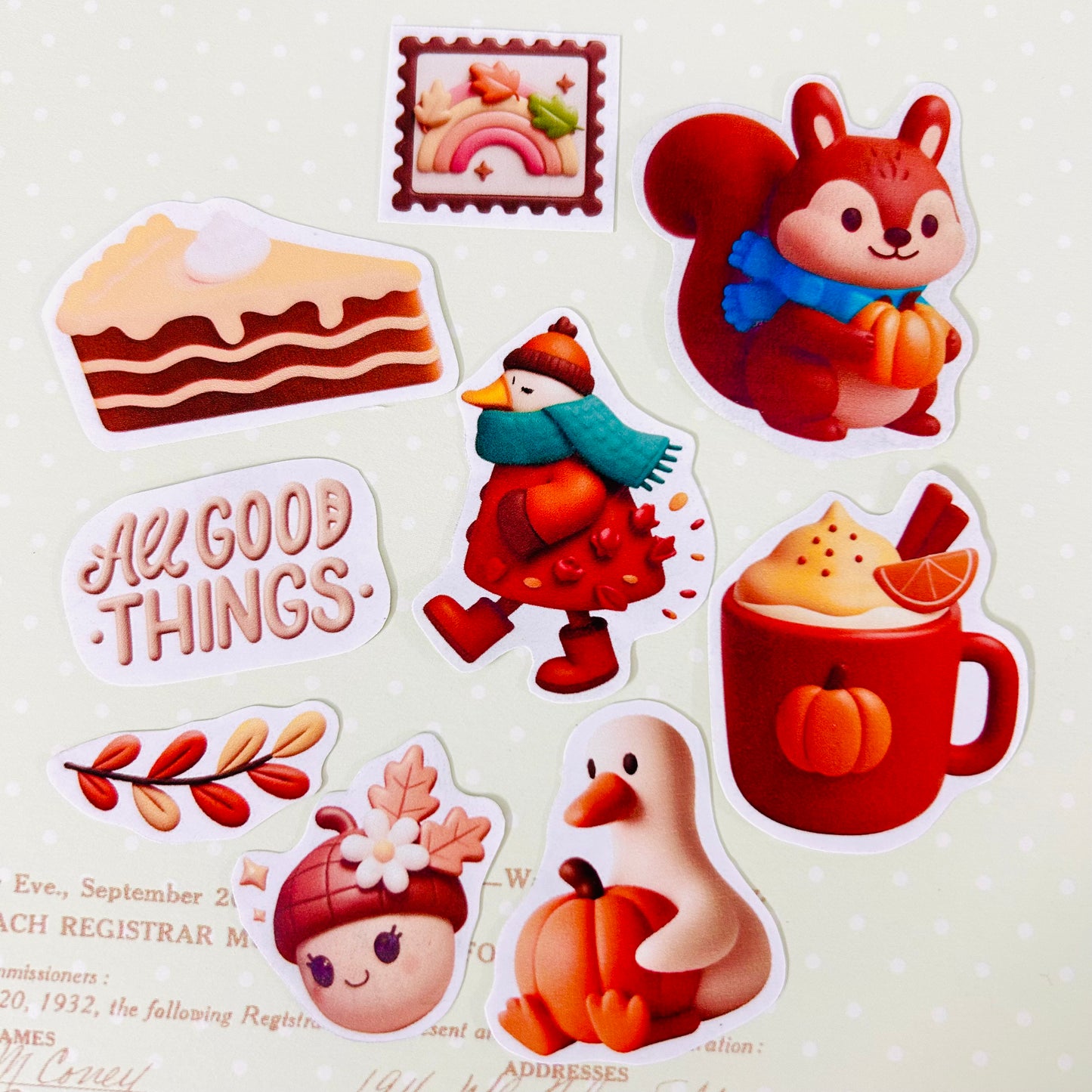 🍁🍂 Fall StiKars – (Set of 9)