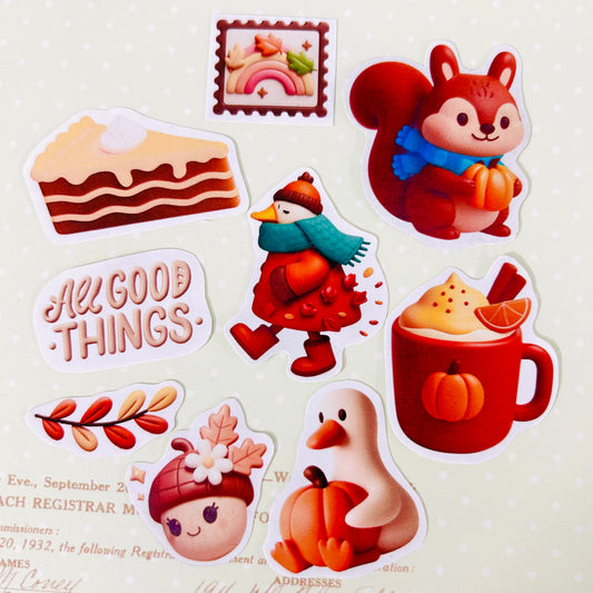 🍁🍂 Fall StiKars – (Set of 9)