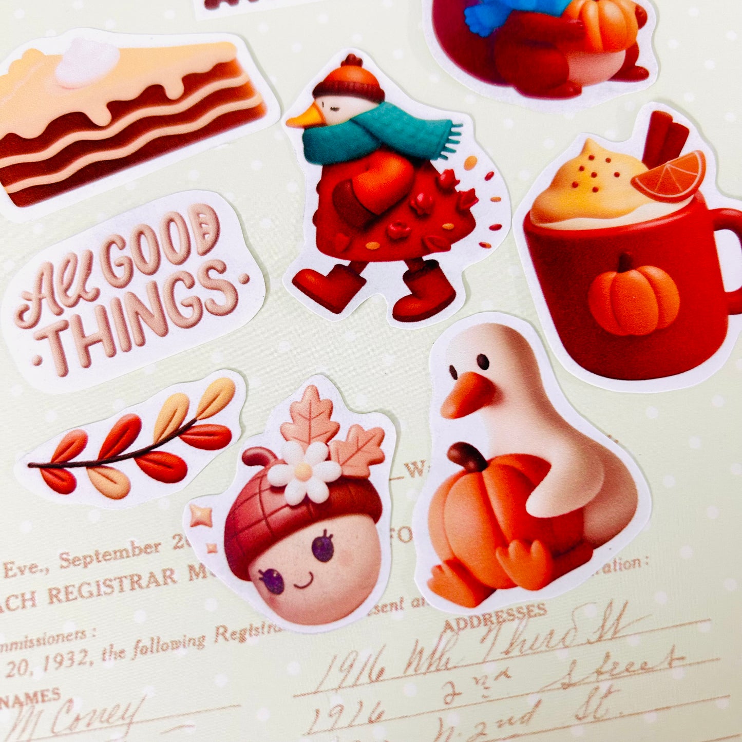 🍁🍂 Fall StiKars – (Set of 9)