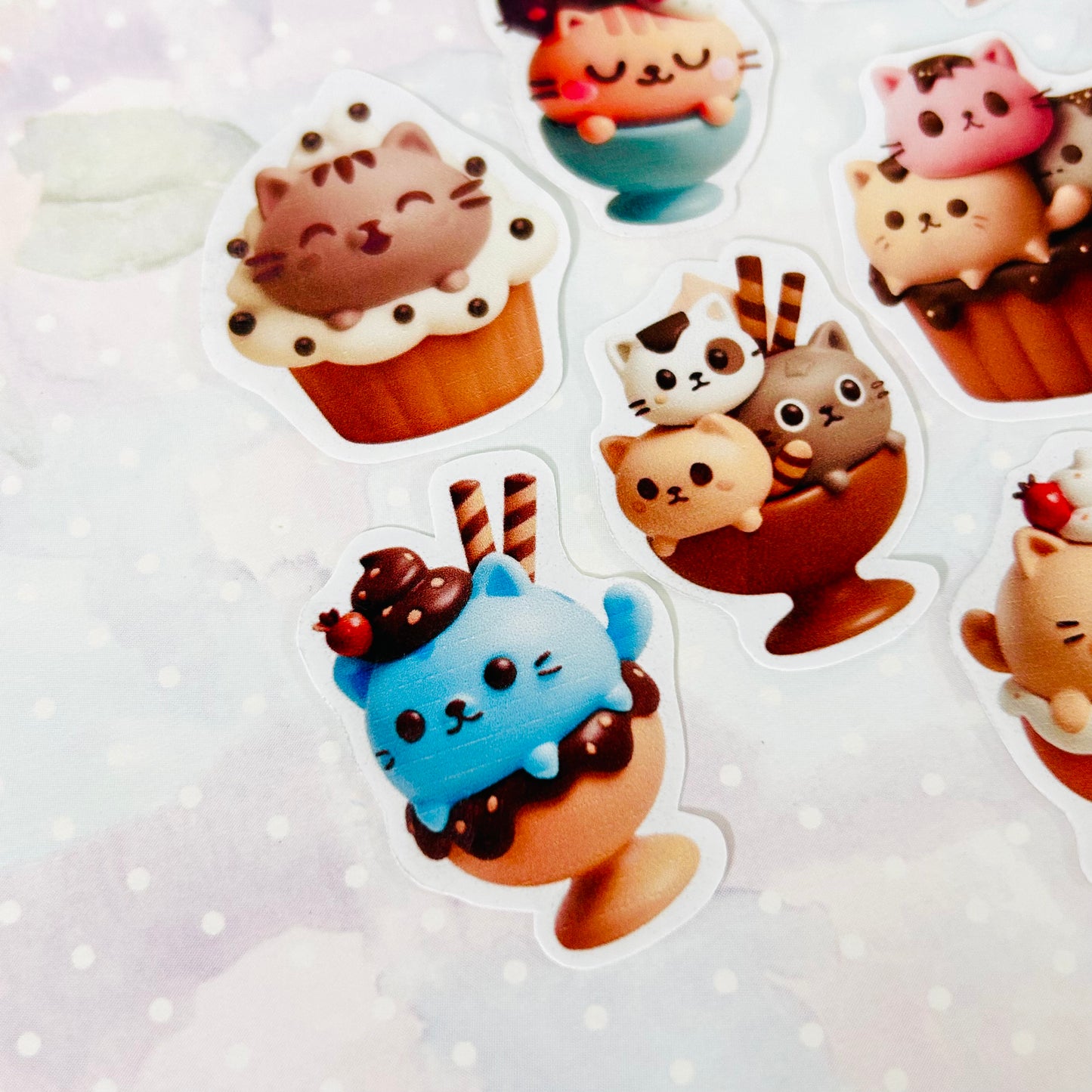 😻🍧 Besties Ice Cream Cats StiKars (Set of 7)