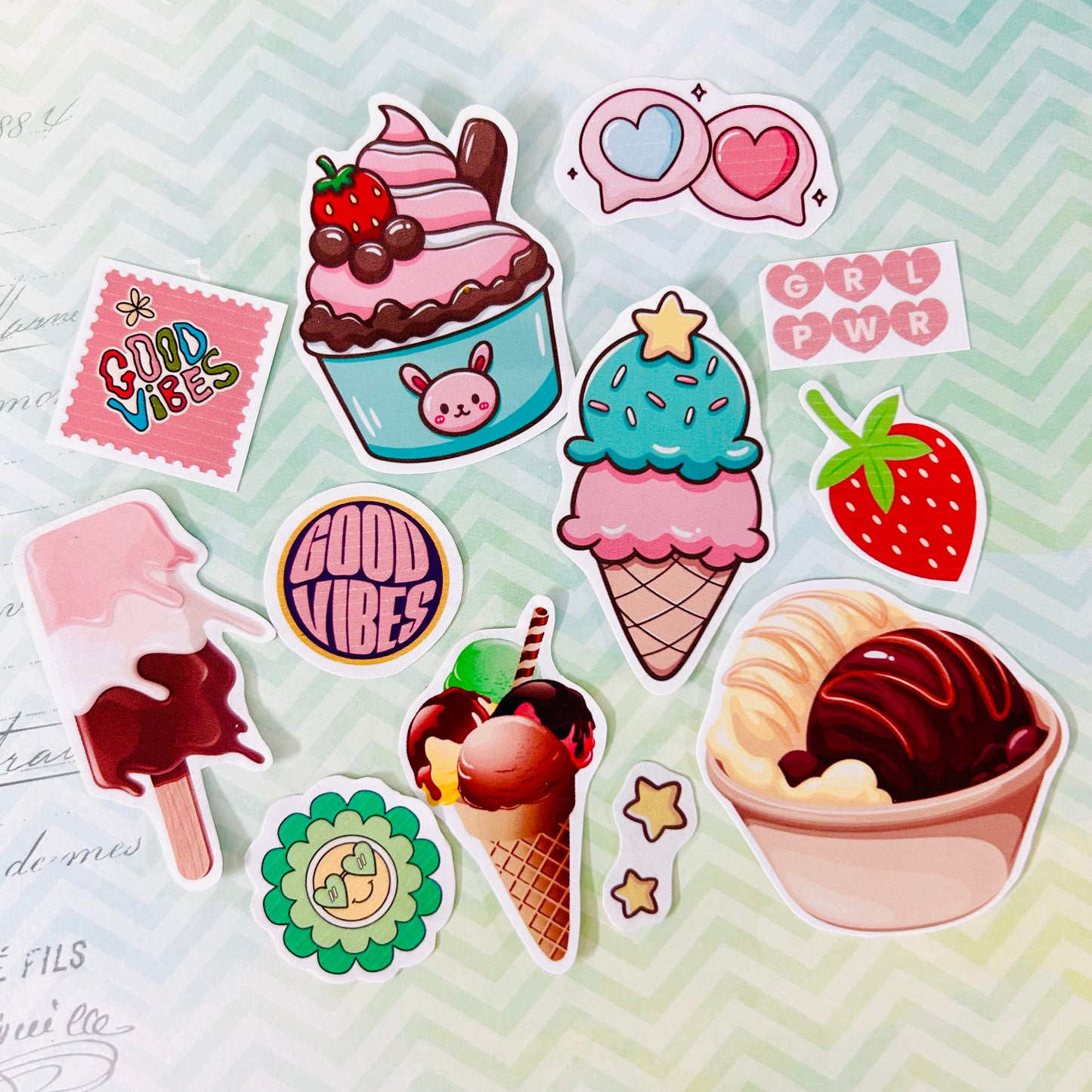 Ice Cream Fun StiKars – Limited Edition (Set of 12)