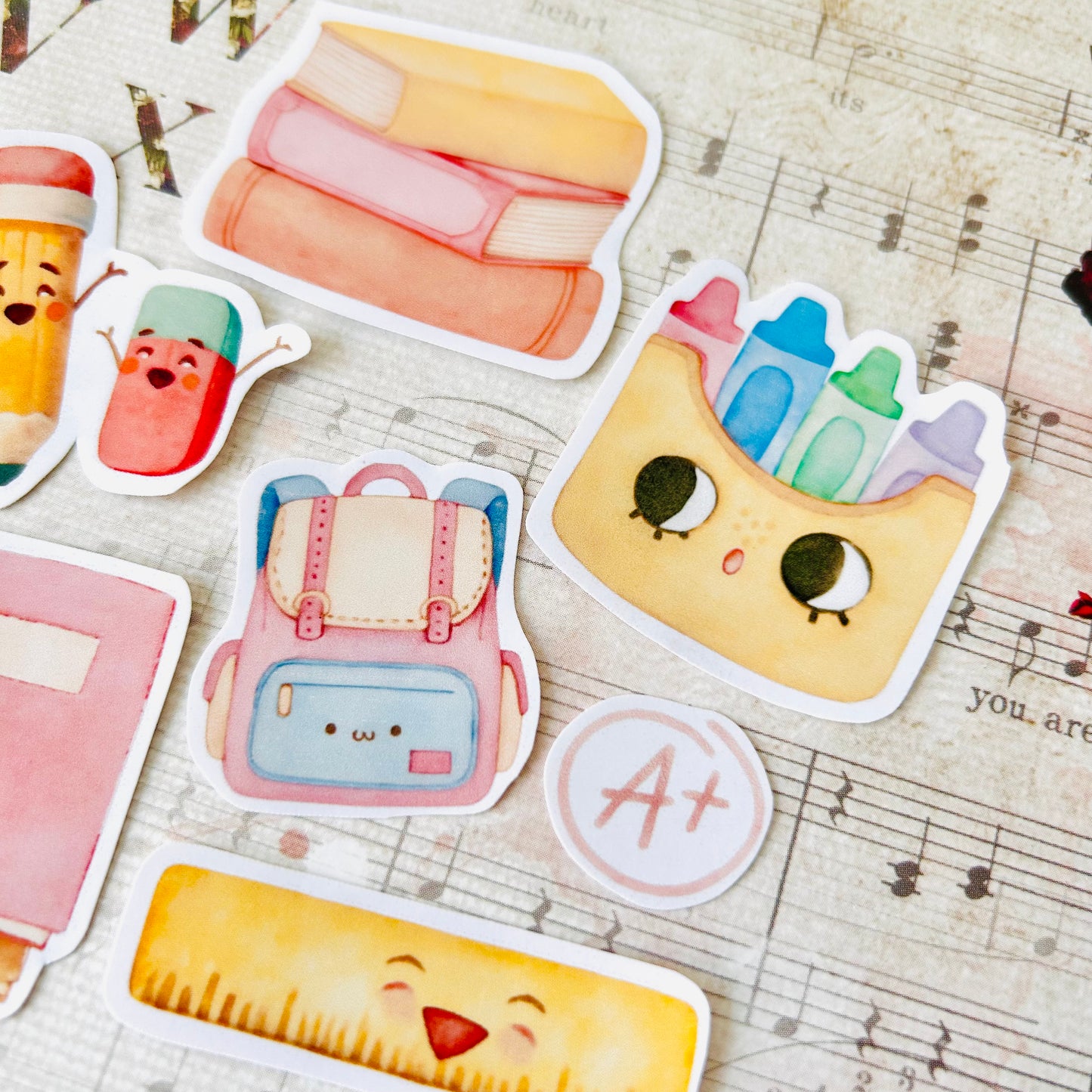 School Stationery StiKars (Set of 7)