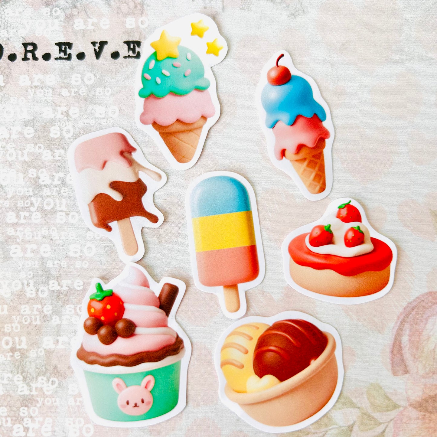 🍨 Ice Cream StiKars (Set of 7)