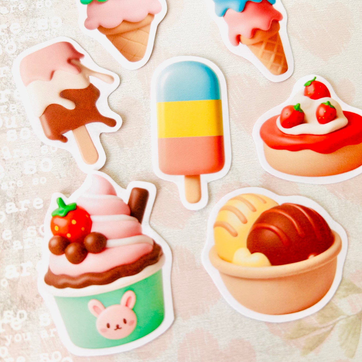 🍨 Ice Cream StiKars (Set of 7)