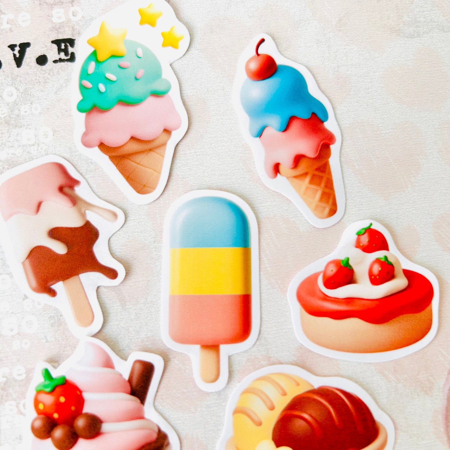 🍨 Ice Cream StiKars (Set of 7)