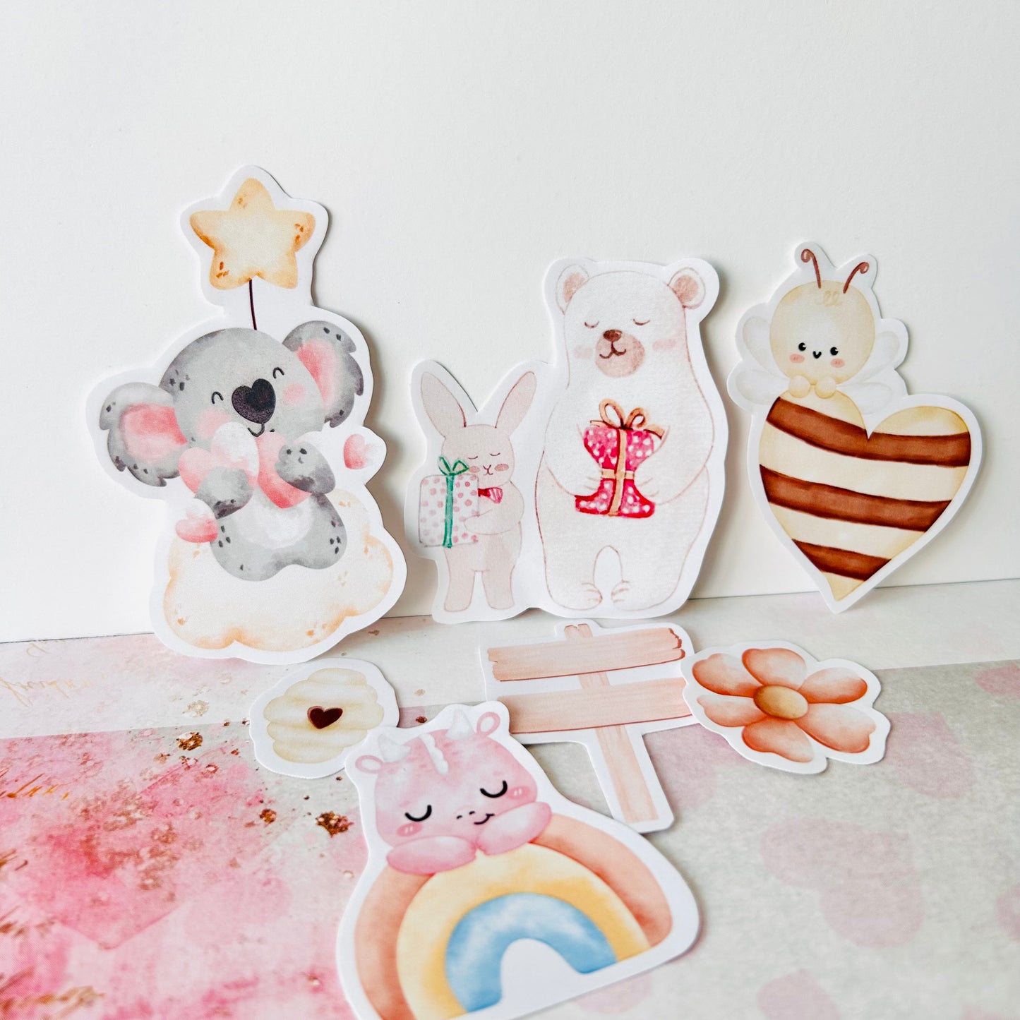 🐨🌈 Pastel Love StiKars (Set of 7)