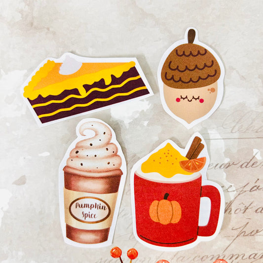 🍰 Pumpkin Pastry StiKars (Set of 4)
