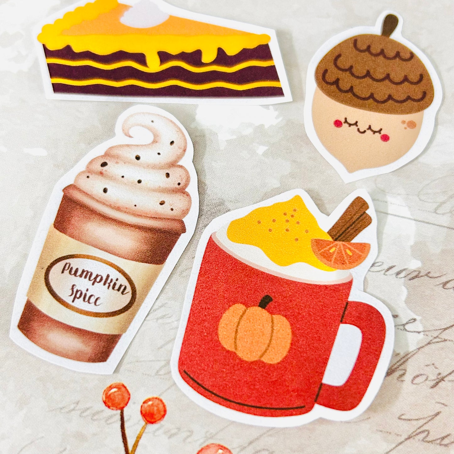🍰 Pumpkin Pastry StiKars (Set of 4)