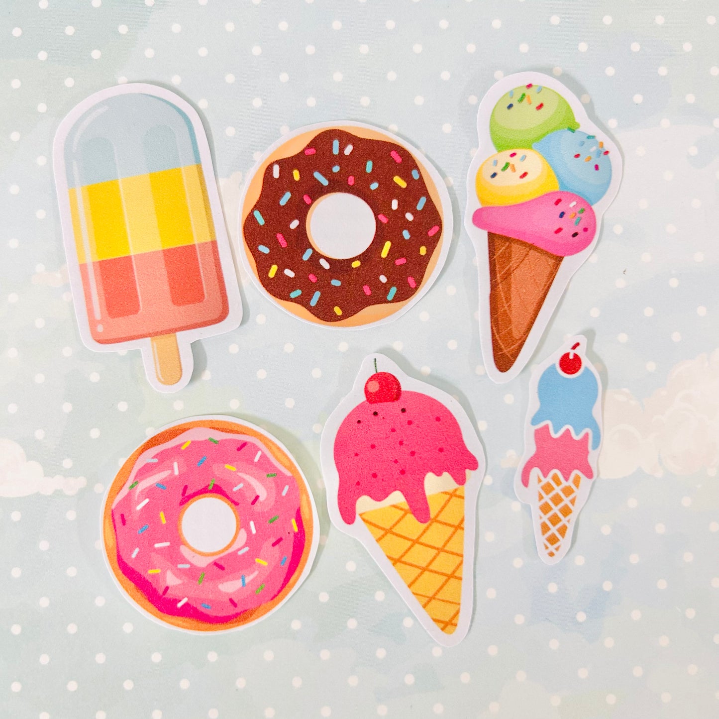 🍒🍩 Creamy Treat StiKars (Set of 6)