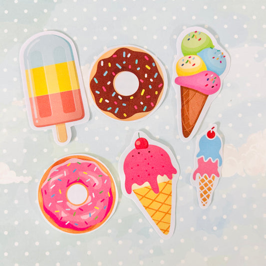 🍒🍩 Creamy Treat StiKars (Set of 6)
