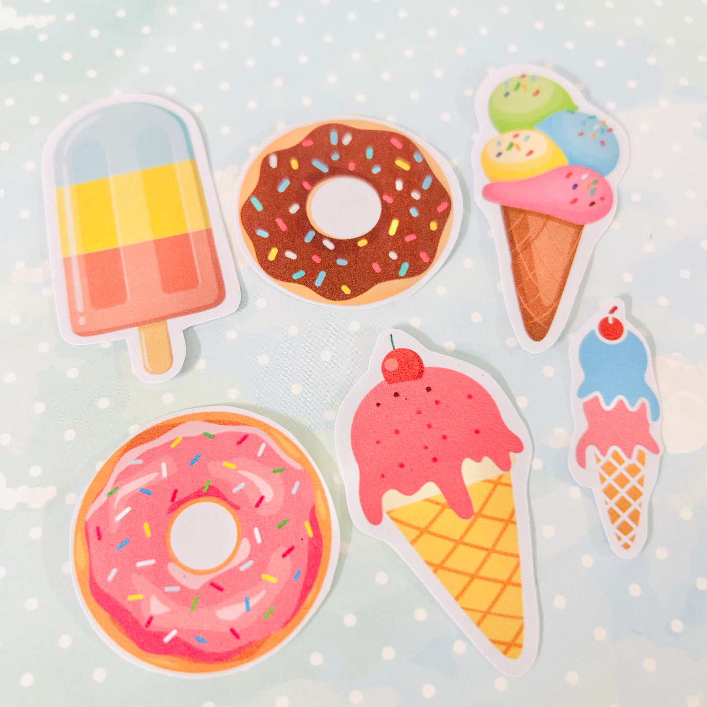 🍒🍩 Creamy Treat StiKars (Set of 6)