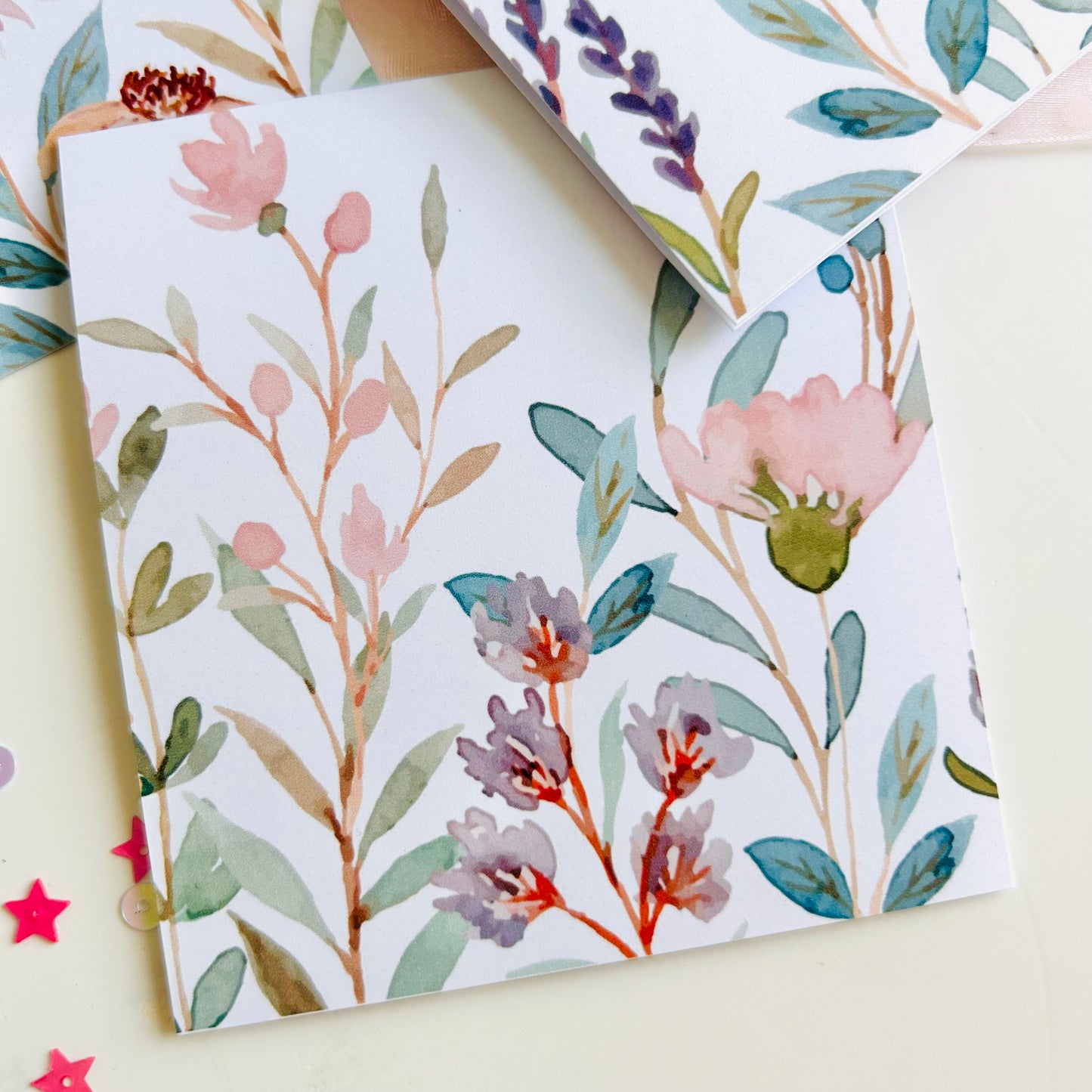 🌸 Pastel Vibes Note Cards - Set of 3