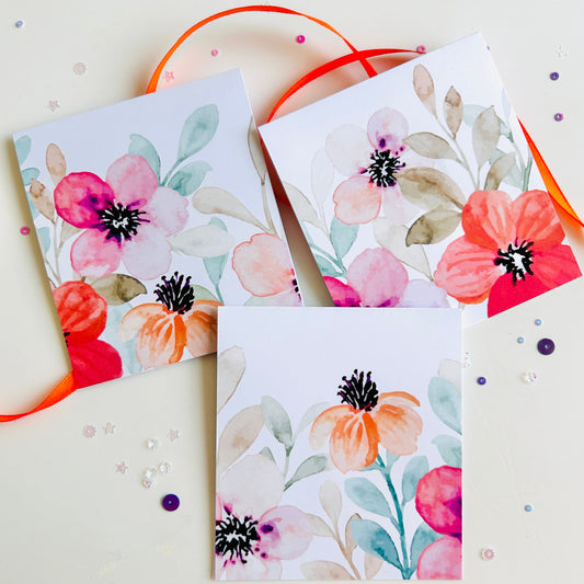 🌸🧡 Melting Magic Note Cards - Set of 3