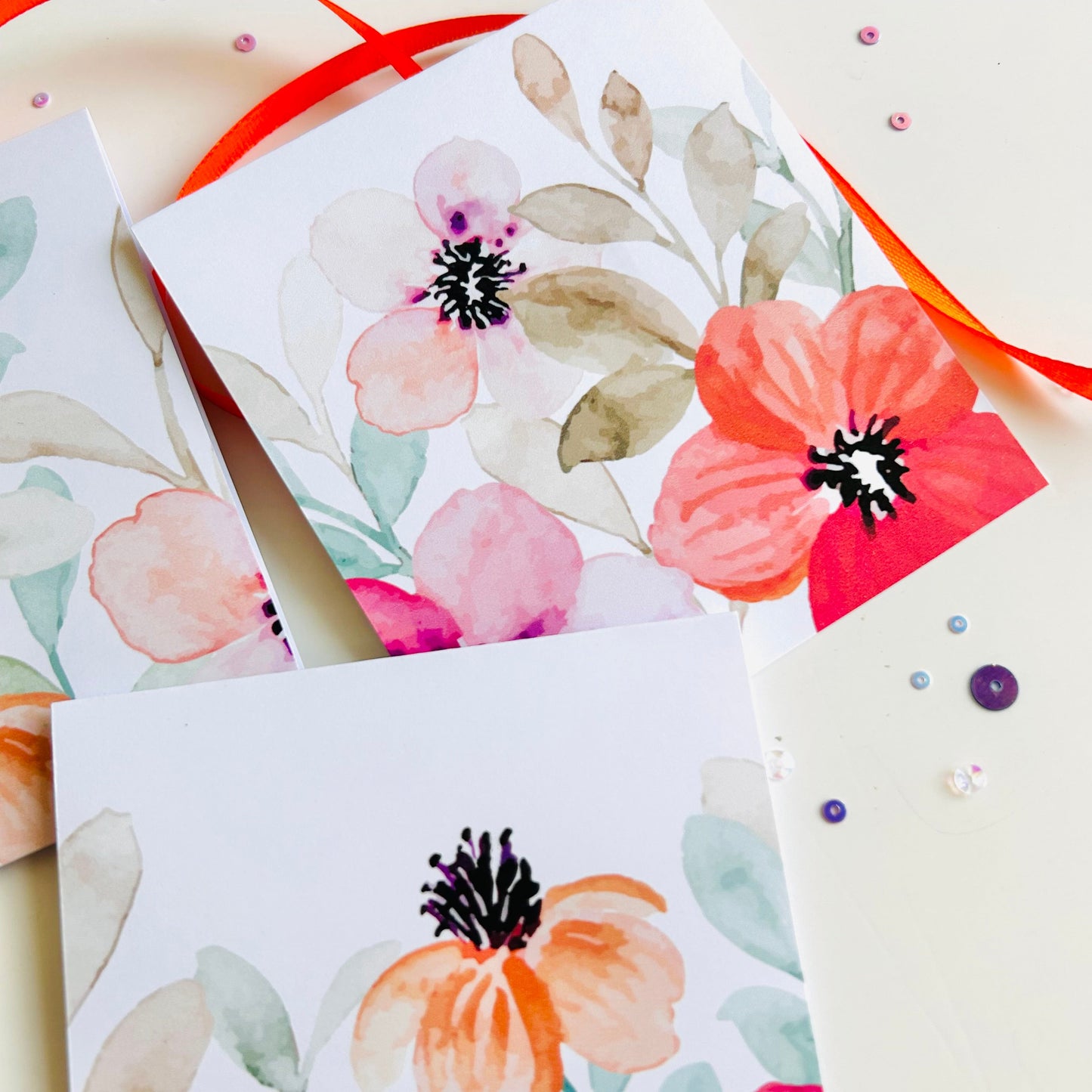 🌸🧡 Melting Magic Note Cards - Set of 3