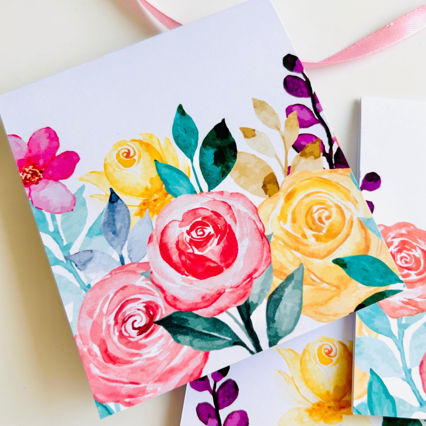 🌼🌸🌺 Magestic Bloom Note Cards - Set of 3