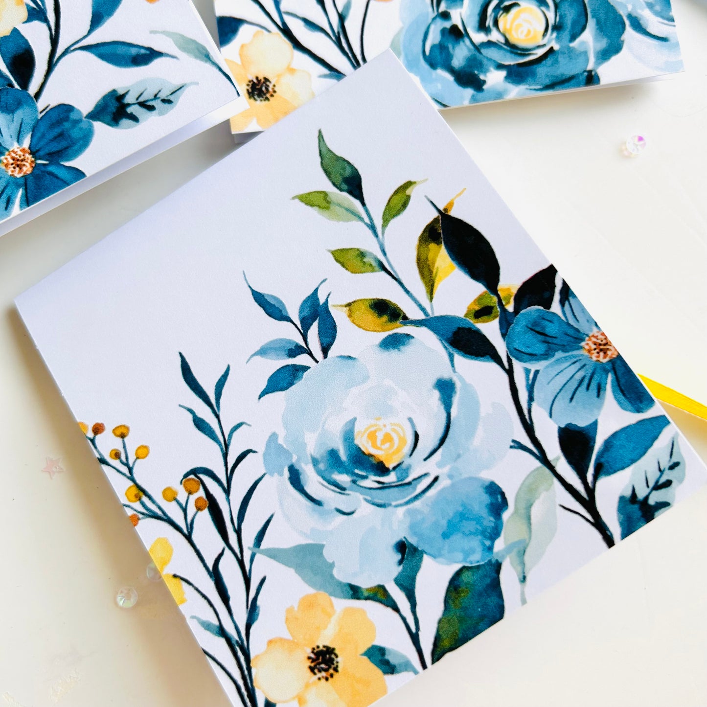 💙🩵 Midnight Blue Note Cards - Set of 3