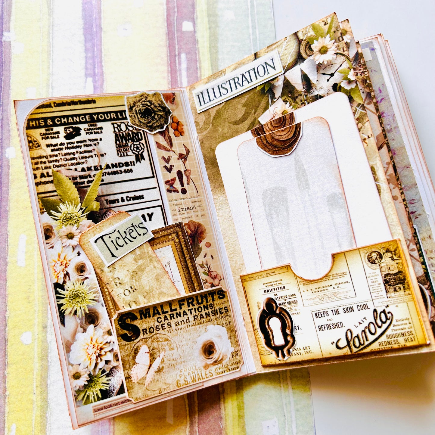 🌿💜 Smile – Handcrafted Vintage Photo Album