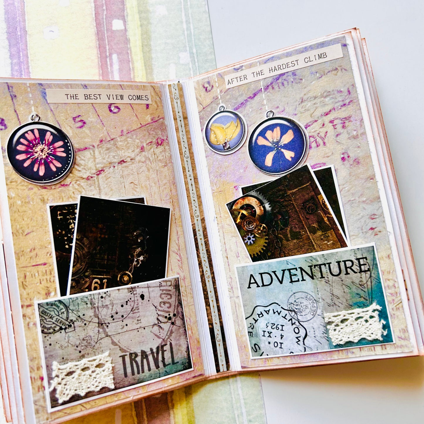 🌿💜 Smile – Handcrafted Vintage Photo Album