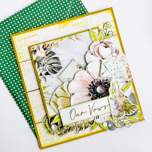🌿 Decorative Love Card – “Our Vows”
