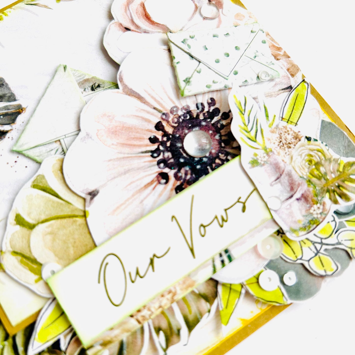 🌿 Decorative Love Card – “Our Vows”