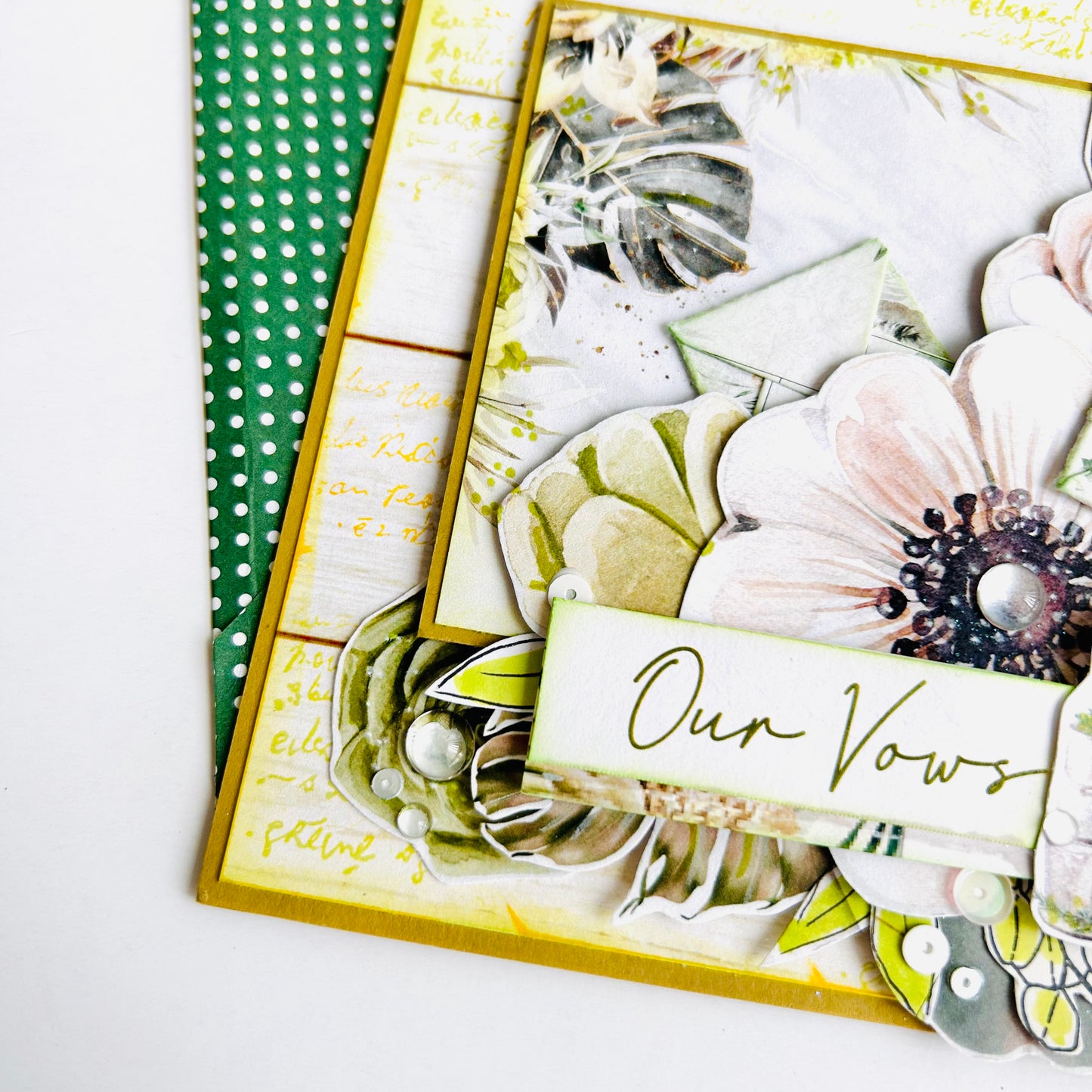 🌿 Decorative Love Card – “Our Vows”