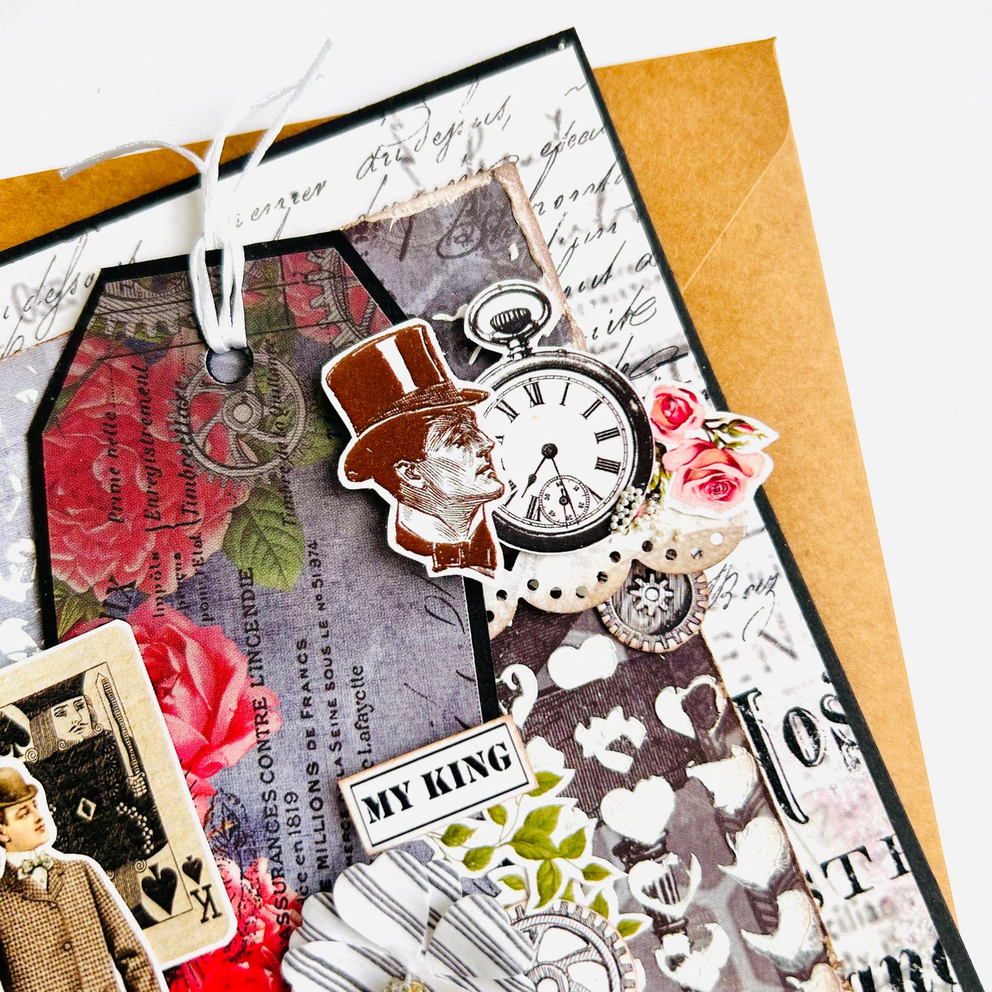 🖤 Vintage Masculine Card – 'My King'