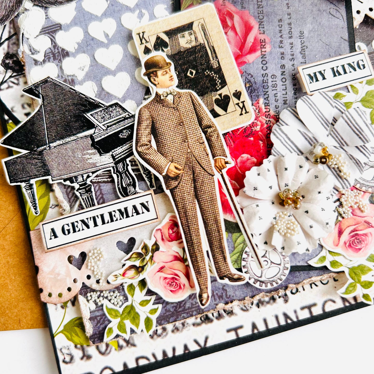 🖤 Vintage Masculine Card – 'My King'