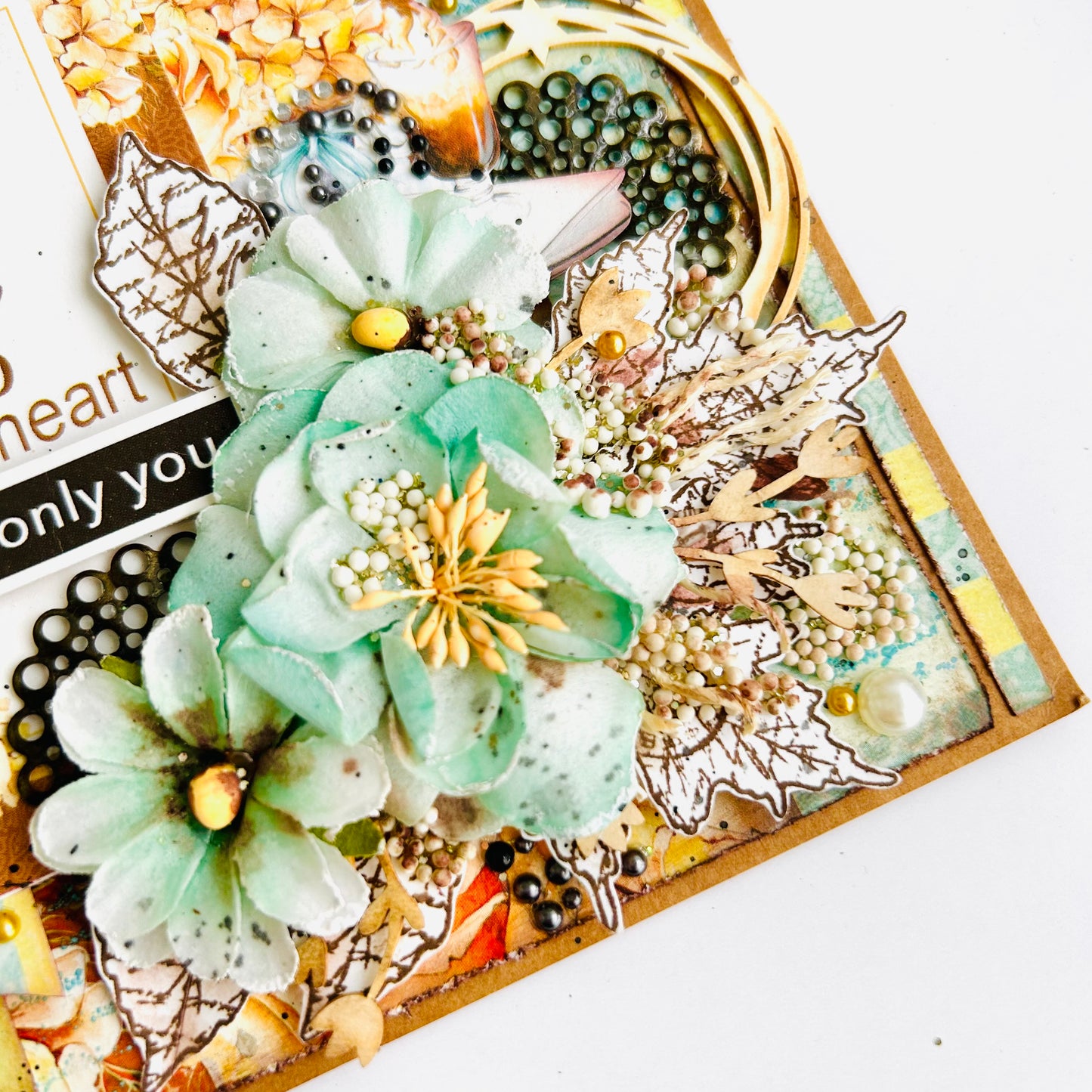 💛 Mixed Media Card – “You Are Always in My Heart”